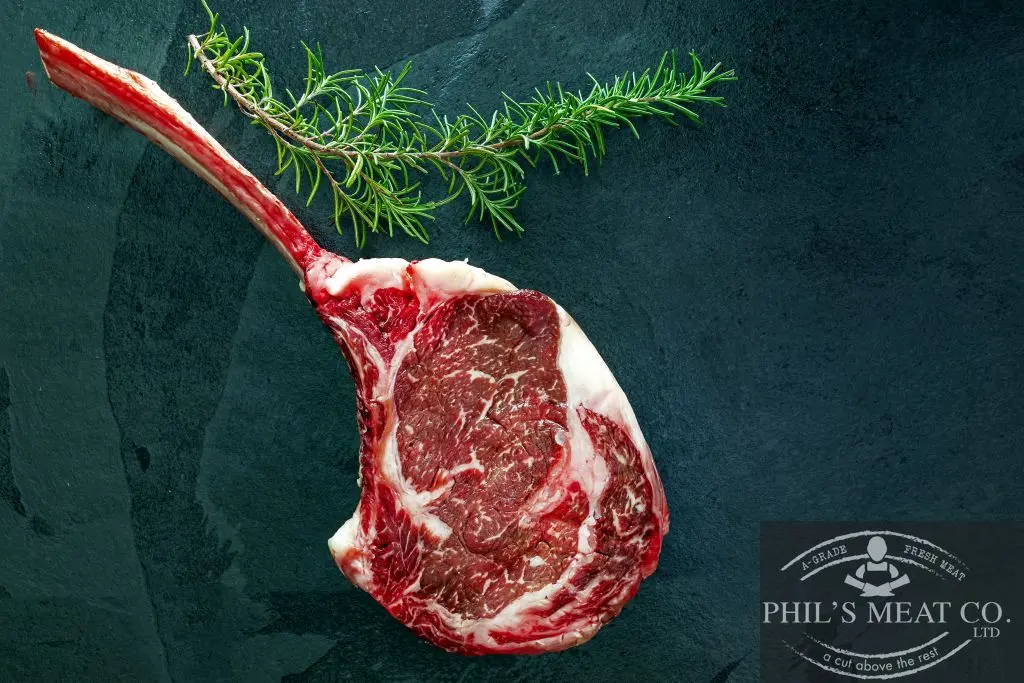 Tomahawk Steak Wagyu Grass-Fed Cat F1 MB 4-5